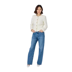 Veronica Virta Aexa Tweed Jacket - Cream White