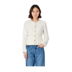 Veronica Virta Aexa Tweed Jacket - Cream White