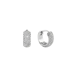 New Mockberg Amour Silver Hoops Small - Silver