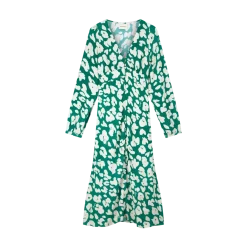 New Fabienne Chapot Ana Dress - Evergreen/Cosy White