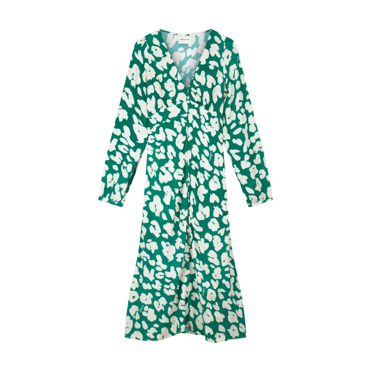 New Fabienne Chapot Ana Dress - Evergreen/Cosy White