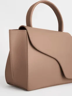 Clearance ATP Atelier Arezzo Leather Handbag - Beige