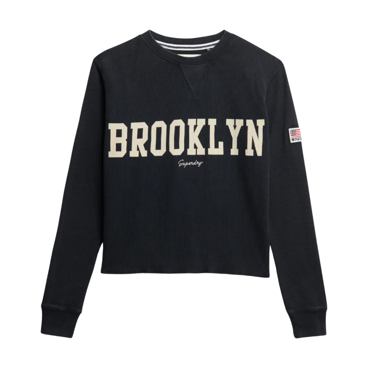 Discount Superdry Ath Essential Graphic Ls Top - Eclipse Navy