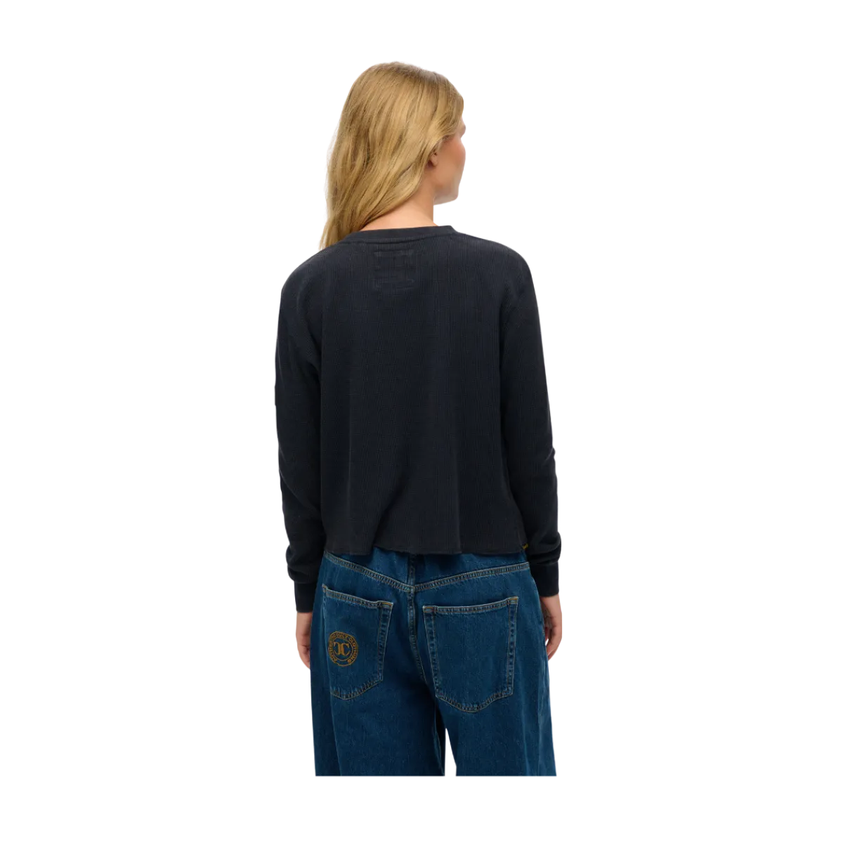 Discount Superdry Ath Essential Graphic Ls Top - Eclipse Navy