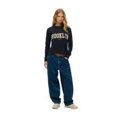 Discount Superdry Ath Essential Graphic Ls Top - Eclipse Navy