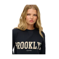 Discount Superdry Ath Essential Graphic Ls Top - Eclipse Navy
