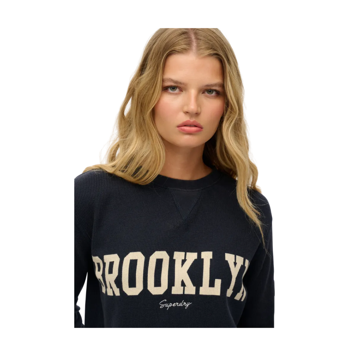 Discount Superdry Ath Essential Graphic Ls Top - Eclipse Navy
