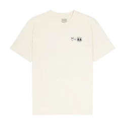 Knowledge Cotton Apparel Back Print T-hirt - Egret