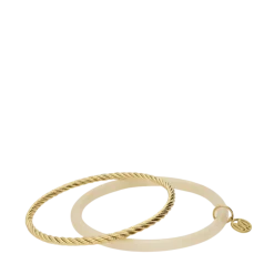 My Jewellery Bangle Set Thin Beige - Gold