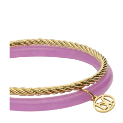 New My Jewellery Bangle Set Thin Lila - Gold