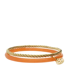 Online My Jewellery Bangle Set Thin Orange - Gold