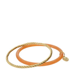 Online My Jewellery Bangle Set Thin Orange - Gold