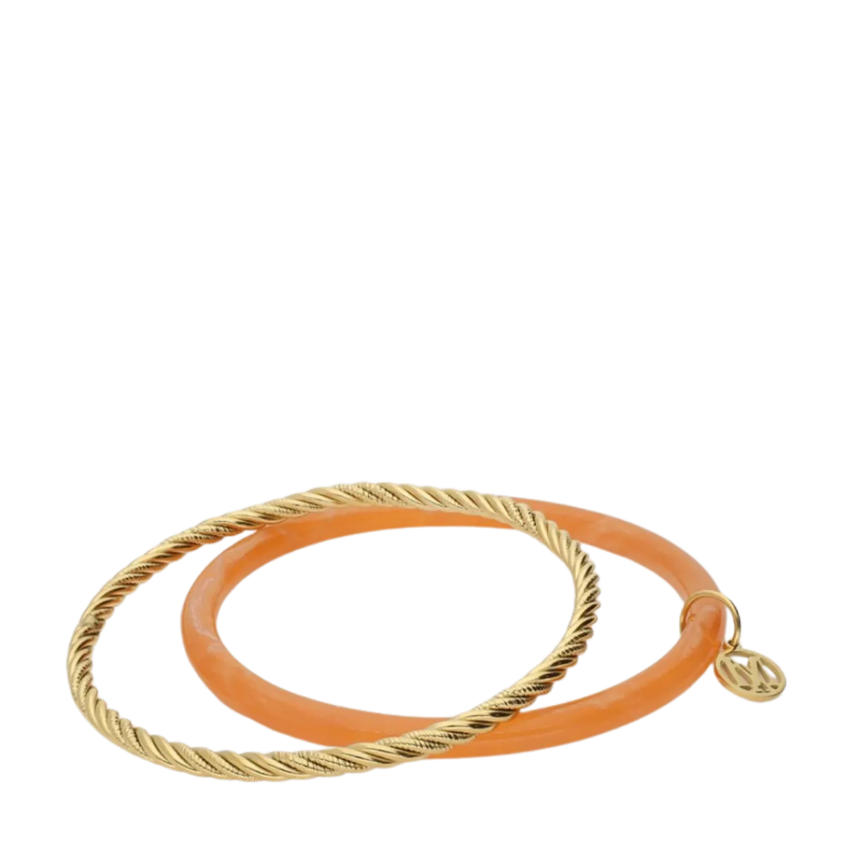 Online My Jewellery Bangle Set Thin Orange - Gold