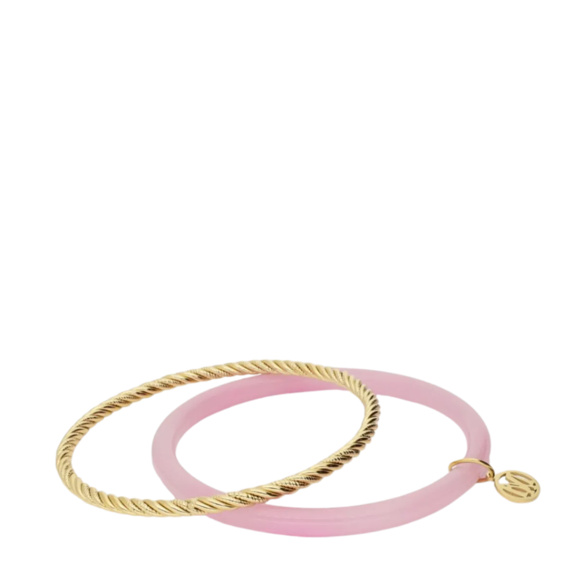 My Jewellery Bangle Set Thin Pink - Gold