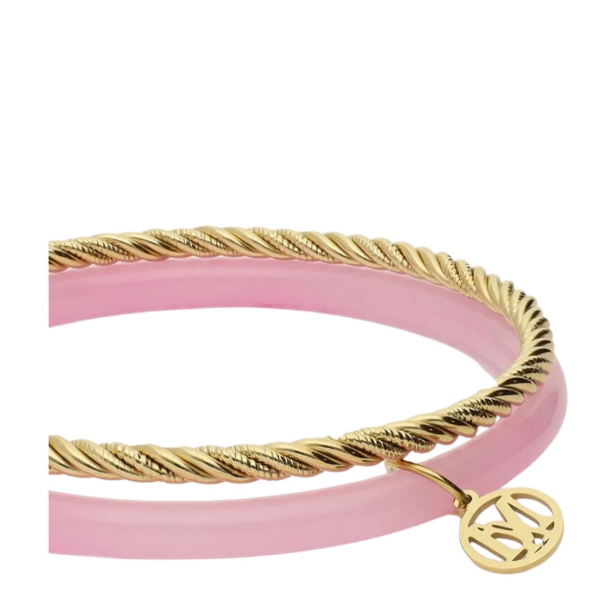 My Jewellery Bangle Set Thin Pink - Gold