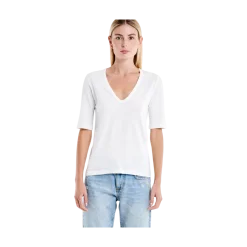 Clearance Vicolo Baic V-Neck T-hirt - A Naturale