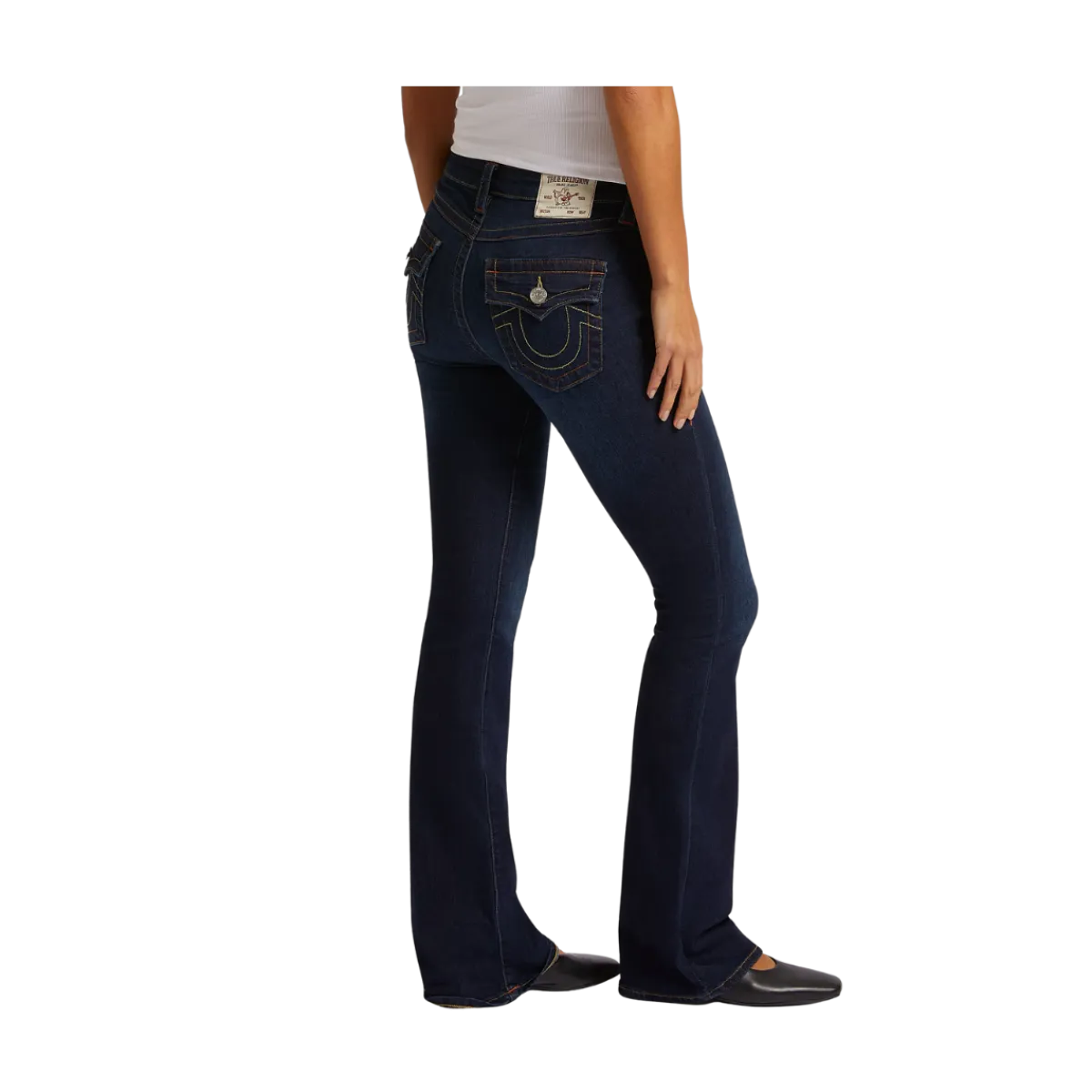 New True Religion Becca Mid Rise Boot Cut Flap - Muddy Waters