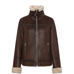 Hot RockandBlue Belle Aviator Jacket - 19970 Dark Brown/Beige