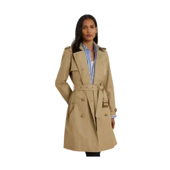 New Lauren Belted Lined Coat - Birch Tan