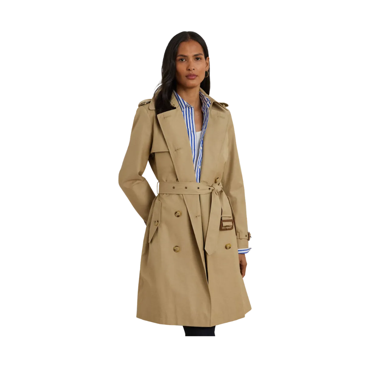 New Lauren Belted Lined Coat - Birch Tan