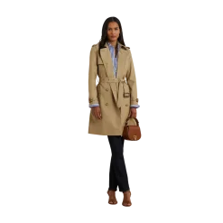 New Lauren Belted Lined Coat - Birch Tan