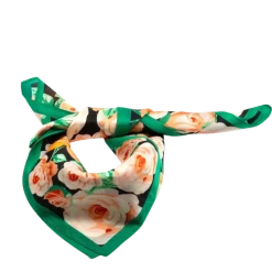 Clearance Seven/East Bercy Silk Scarf 50x50cm - Green