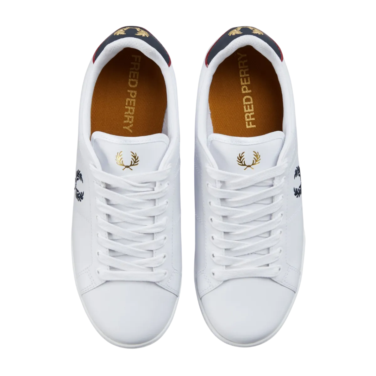Best Fred Perry B722 Leather - White/Navy