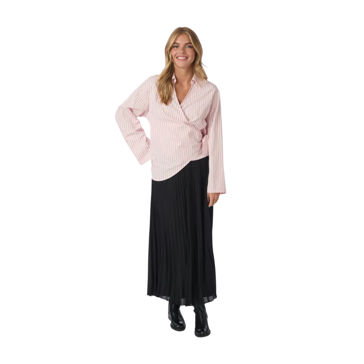 Hot Neo Noir Boni Simple Plisse Skirt - Black