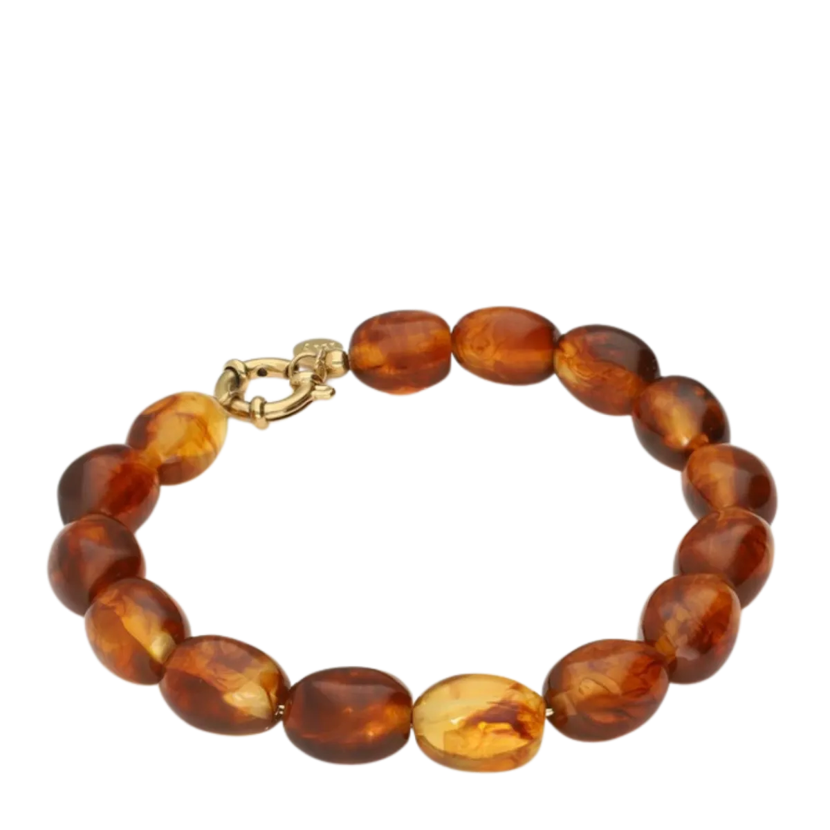 Discount My Jewellery Bracelet Beads Brown - Gold