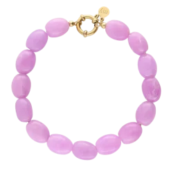 Sale My Jewellery Bracelet Beads Lila - Gold