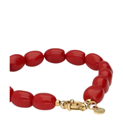Discount My Jewellery Bracelet Beads Red - Gold