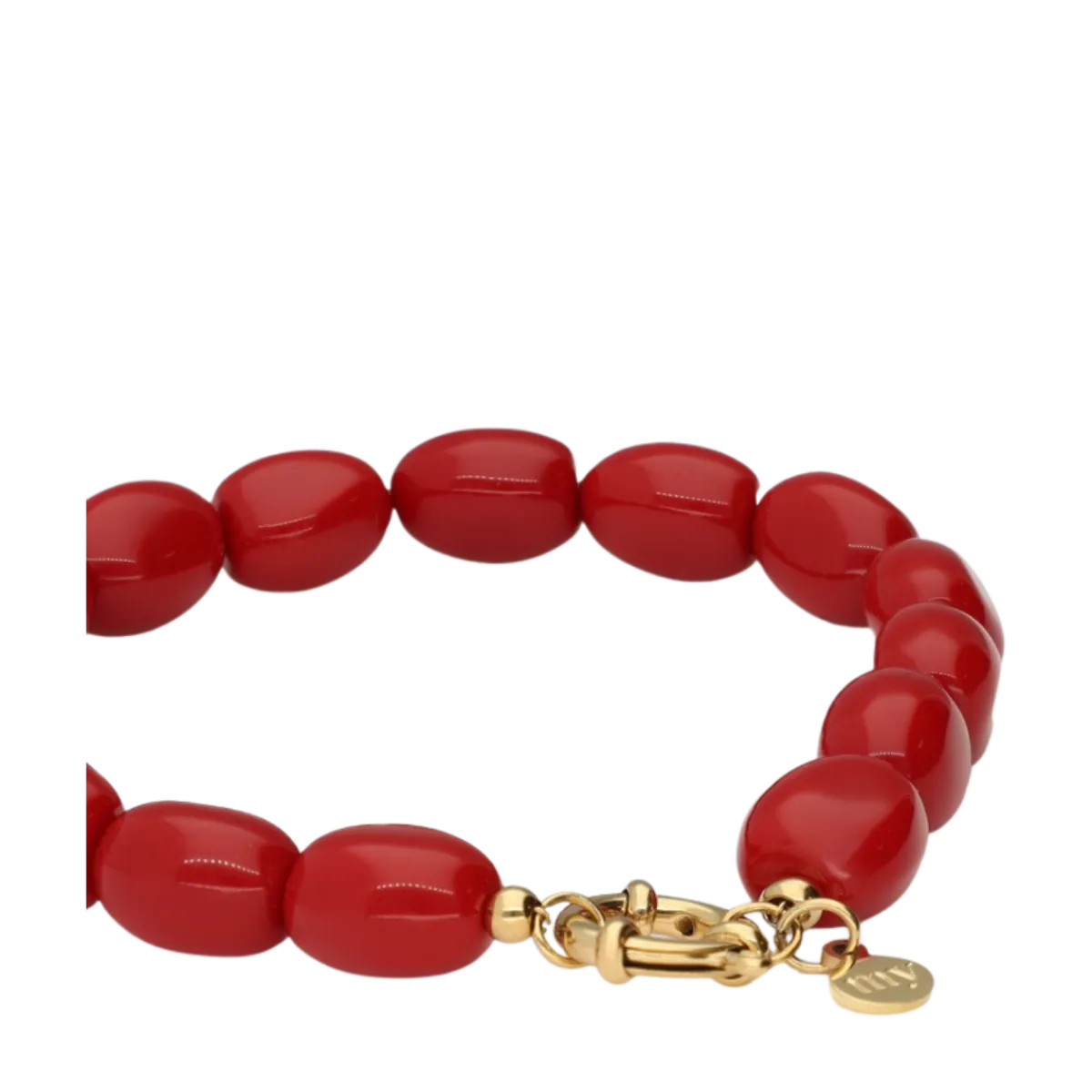 Discount My Jewellery Bracelet Beads Red - Gold