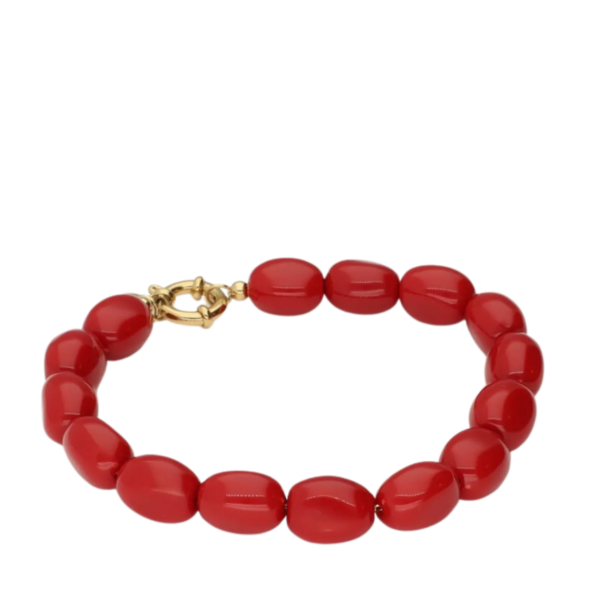 Discount My Jewellery Bracelet Beads Red - Gold