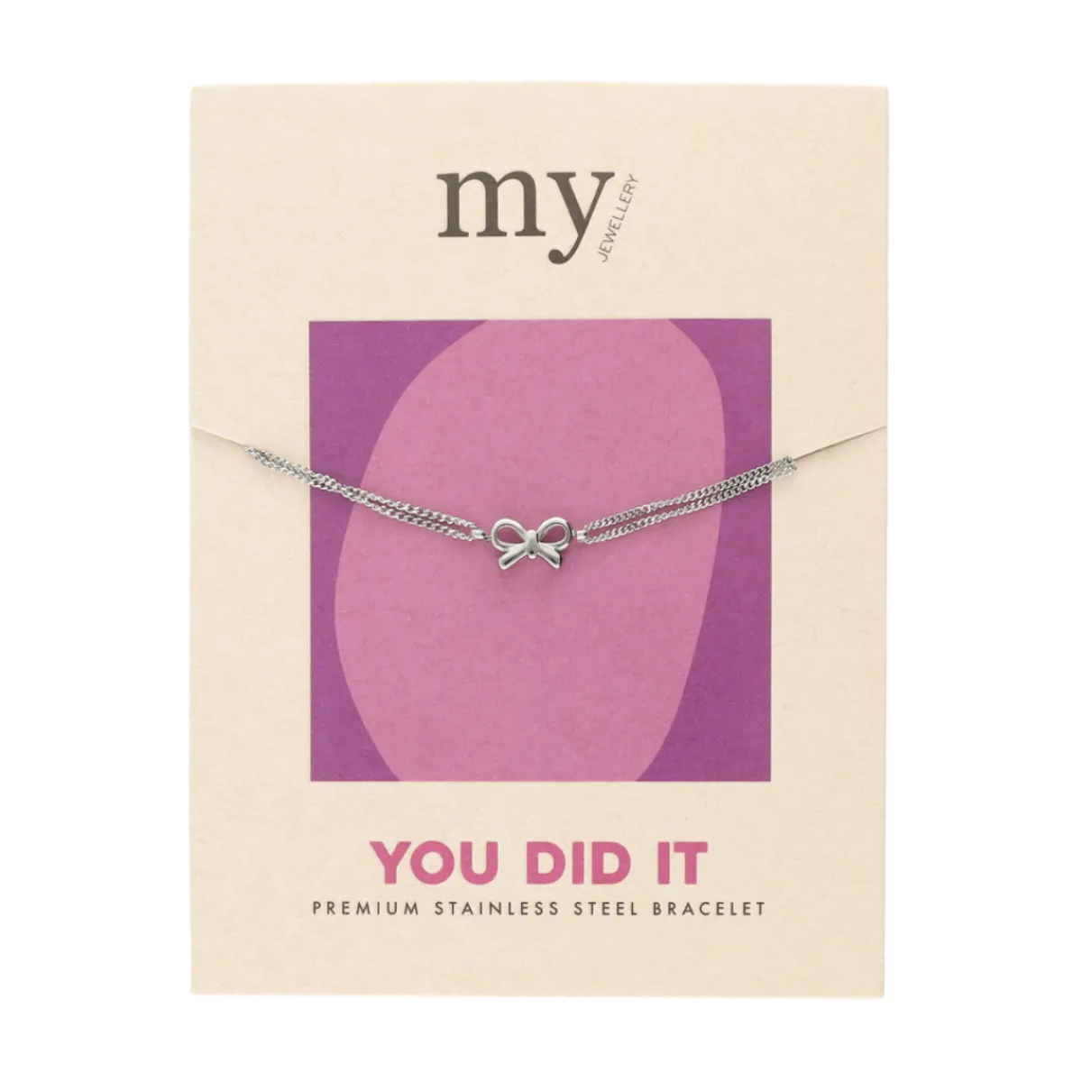 Clearance My Jewellery Bracelet Gifting Bow - Silver