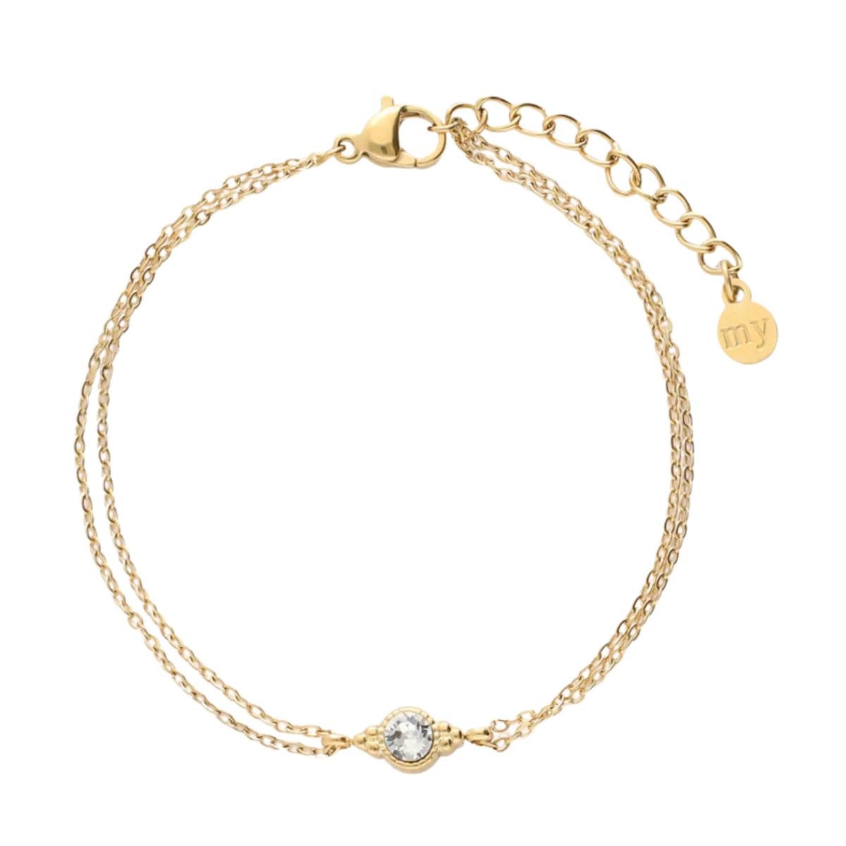 Online My Jewellery Bracelet Gifting Chain Strass - Gold