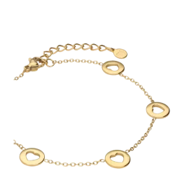 Online My Jewellery Bracelet Open Hearts - Gold