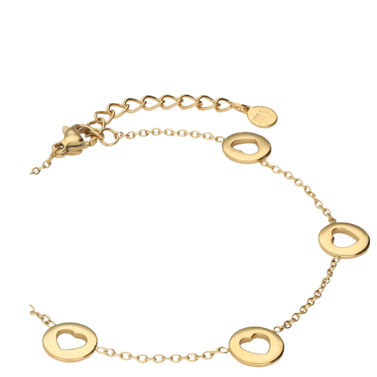 Online My Jewellery Bracelet Open Hearts - Gold