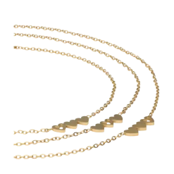 Online My Jewellery Bracelet Set 3 Hearts - Gold