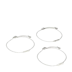 Discount My Jewellery Bracelet Set 3 Hearts - Silver