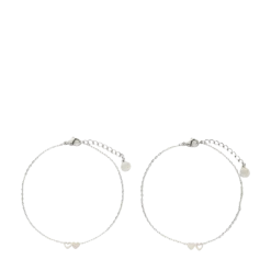 Best My Jewellery Bracelet set two hearts - Silver