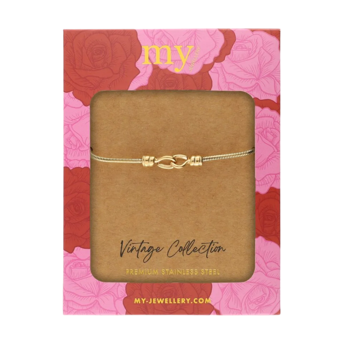 Discount My Jewellery Bracelet Vintage Connected - Gold