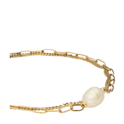 Sale My Jewellery Bracelet With Pearl Bead - Gold