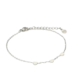 Online My Jewellery Bracelet With Three Hearts Graduation - Silver