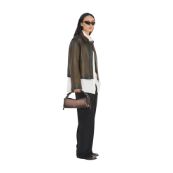 Online Holzweiler Bud Leather Bag Slim - Dark Brown