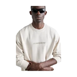 New J.Lindeberg Callan Logo Crew Neck - MoonbeamU029