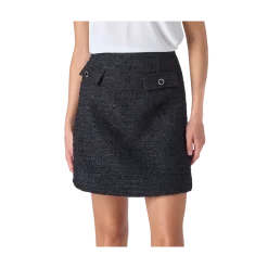 Discount Veronica Virta Caroline tweed skirt - Black