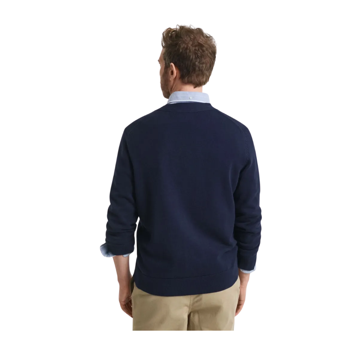 New Gant Casual Cotton Cardigan - 433 Evening Blue
