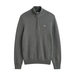 Best Gant Caua Cotton Hafzip - Dark Grey eange