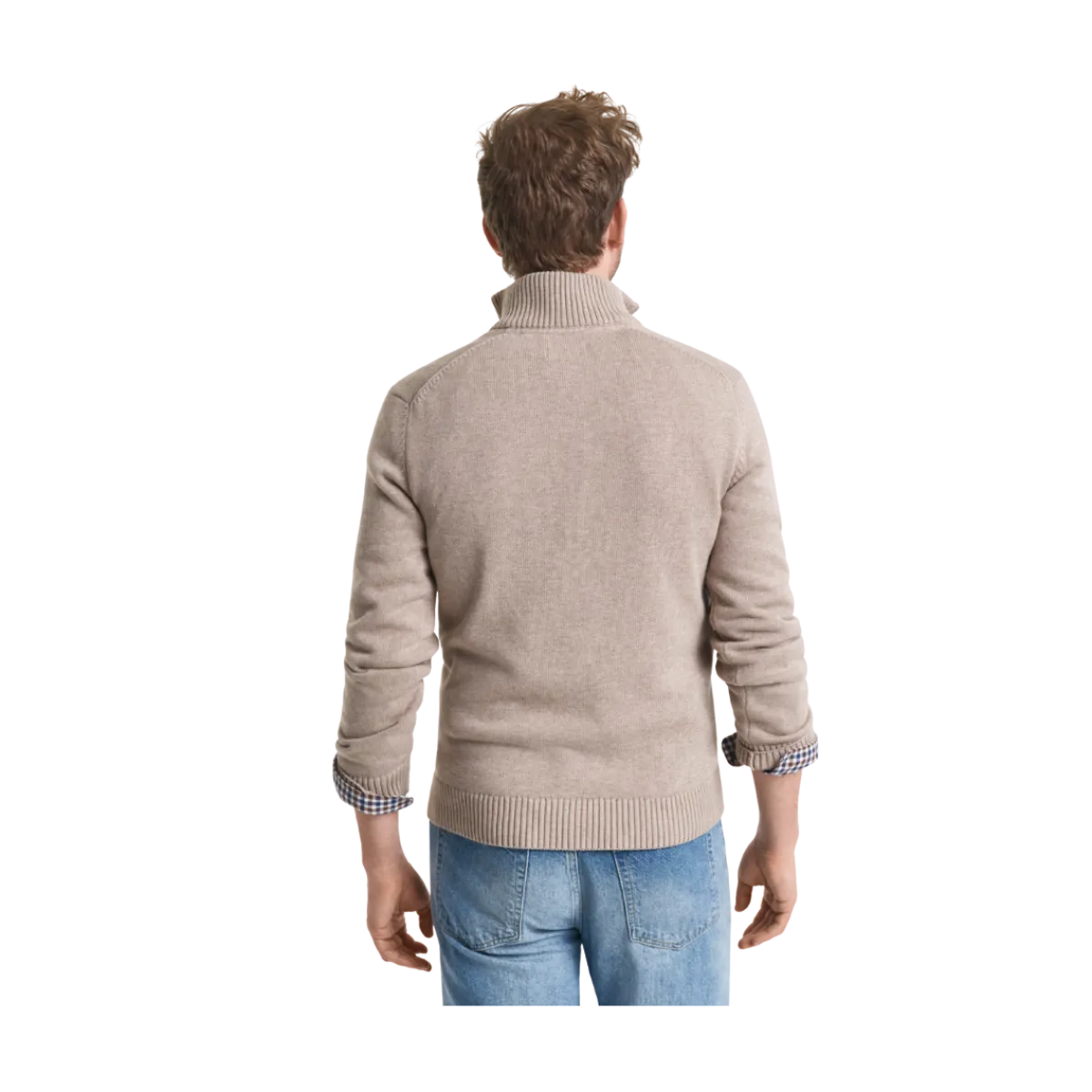 New Gant Caual Cotton Halfzip - DK. and Melange