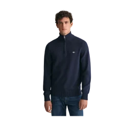 Outlet Gant Caua Cotton Hafzip - Evening Bue